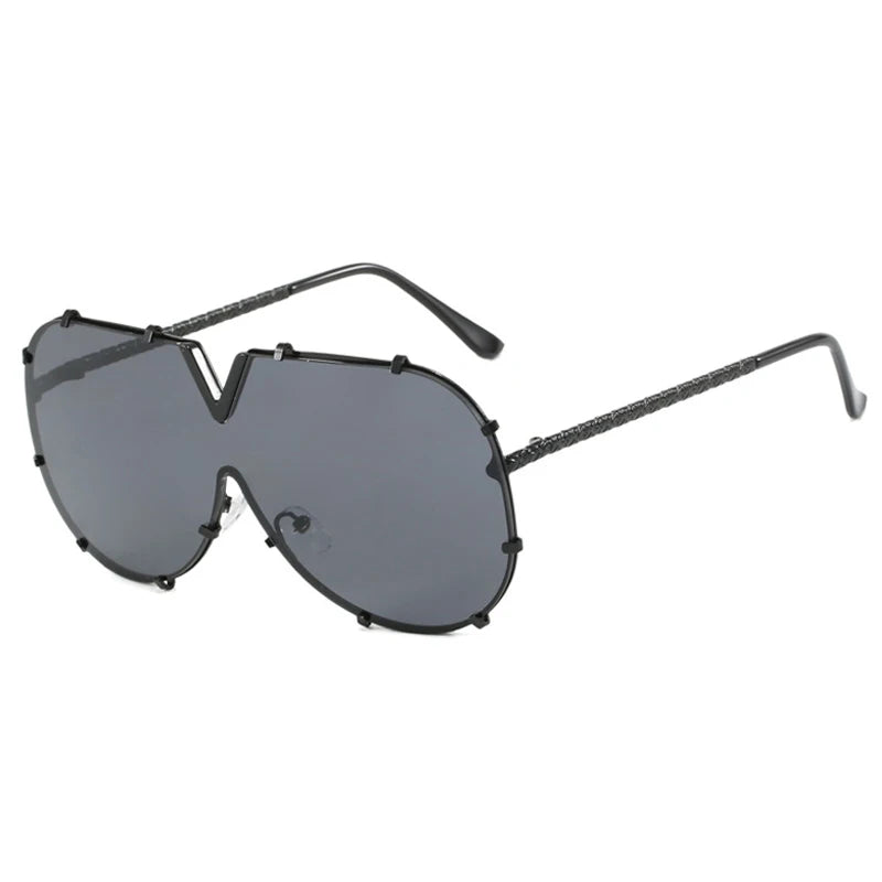 Damen Sonnenbrille Designer Luxus Brille Quadratische Übergröße Gläser Vintage