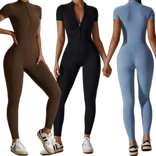 Tuta intera Sportiva Donna Rompers Pantaloni Yoga Palestra Sexy Jumpsuit Tutina