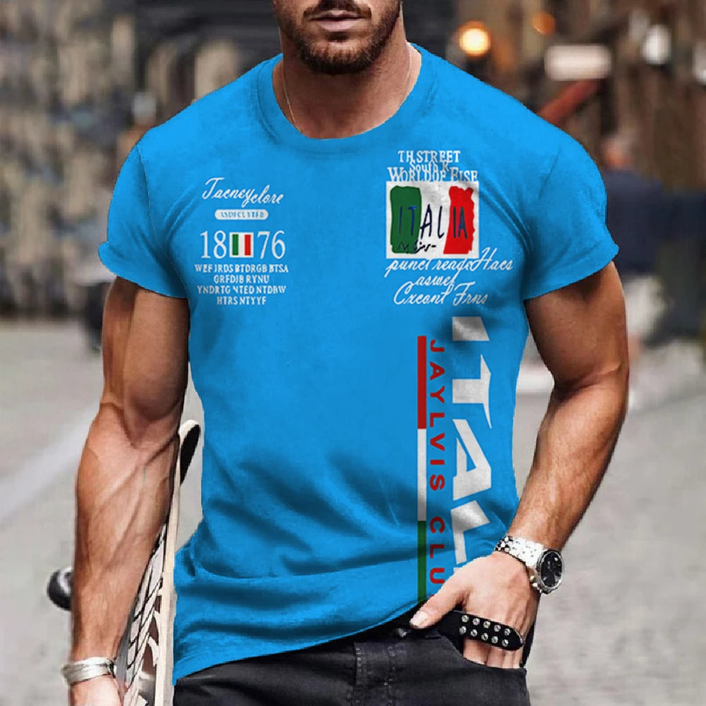 Männer T-Shirt Italien Herrenmode Sport Shirts Hemd Streetwear Spandex Tank Top