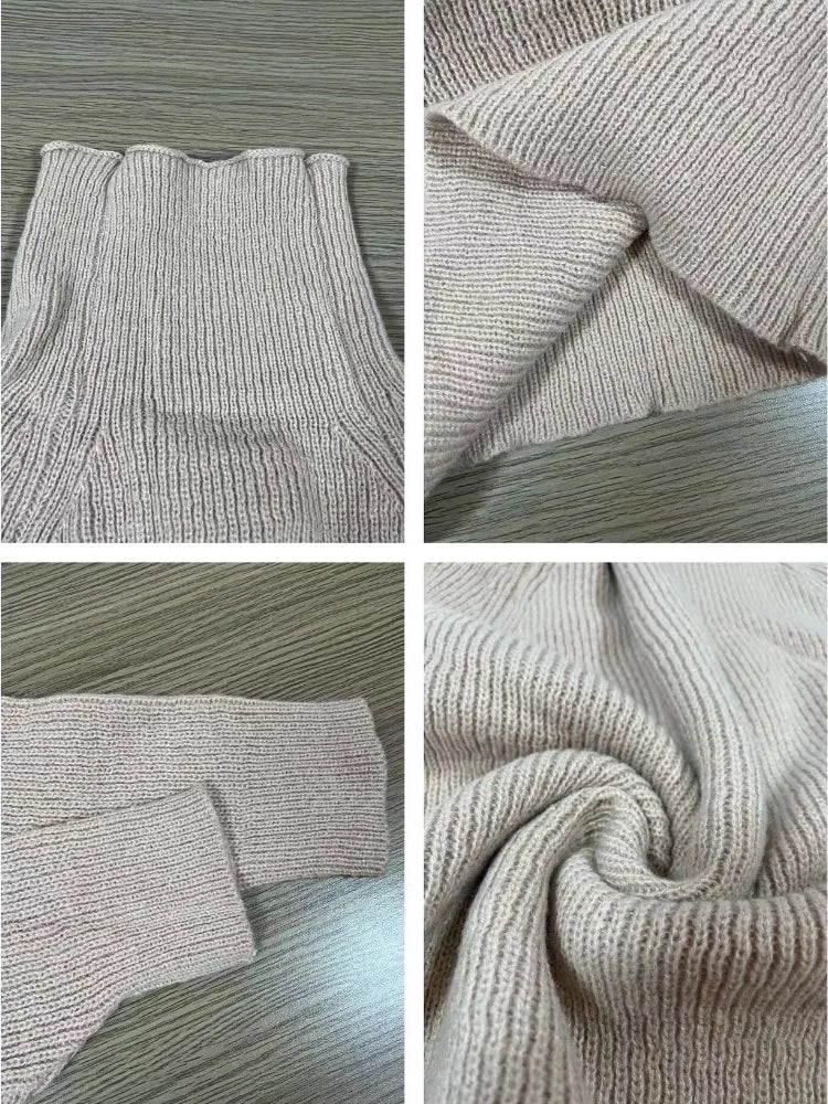 Damen Wollkleid Winterkleid Strickkleid Longpullover Pullover Long Sleeve