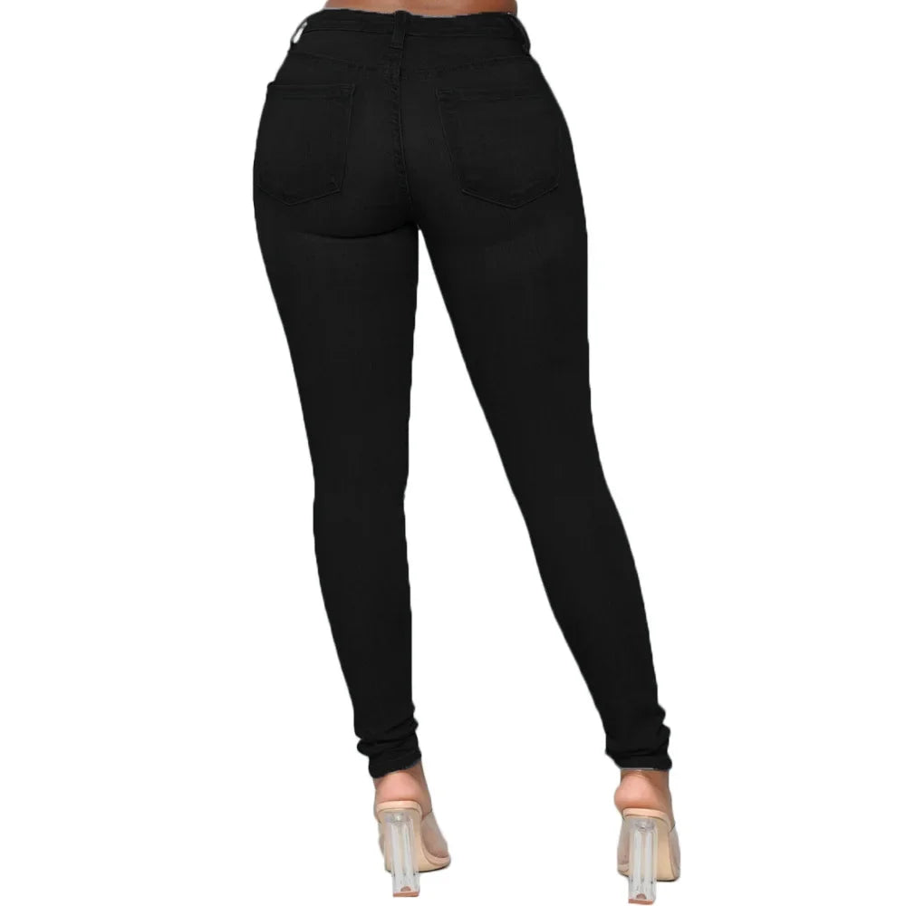 Sexy Damen Jeans Hose Bleistifthose Push Up Denim Style Jeanshose Hüfthose