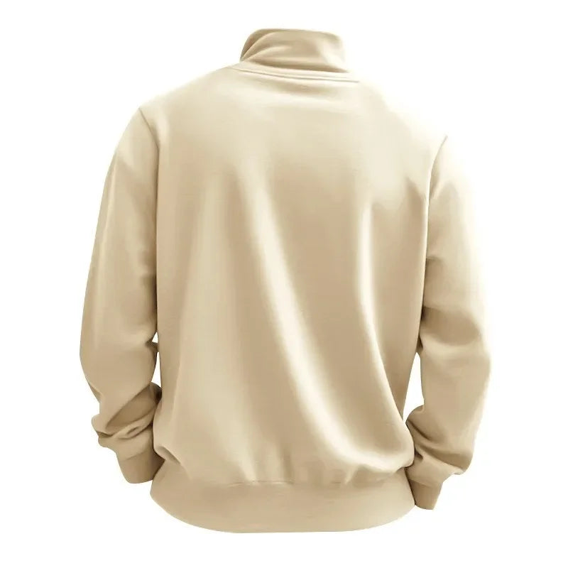 Herren Pullover Sweatshirt Troyer Pulli Sweater Stehkragen Zipper Langarmpulli