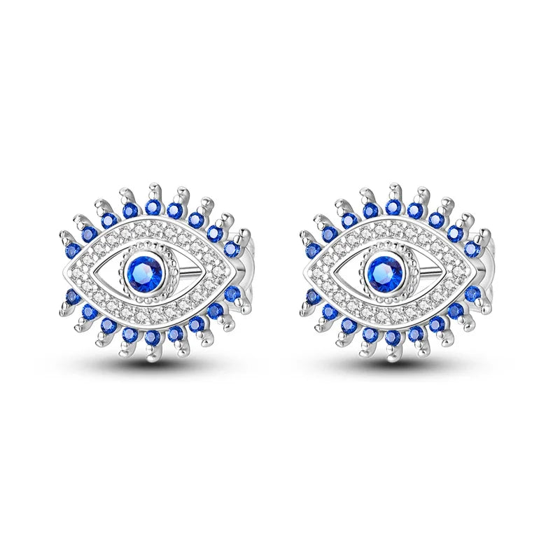 Creolen 925 Silber Ohrringe Zirkonia | Hypoallergen | Luxus Ohrstecker Geschenk