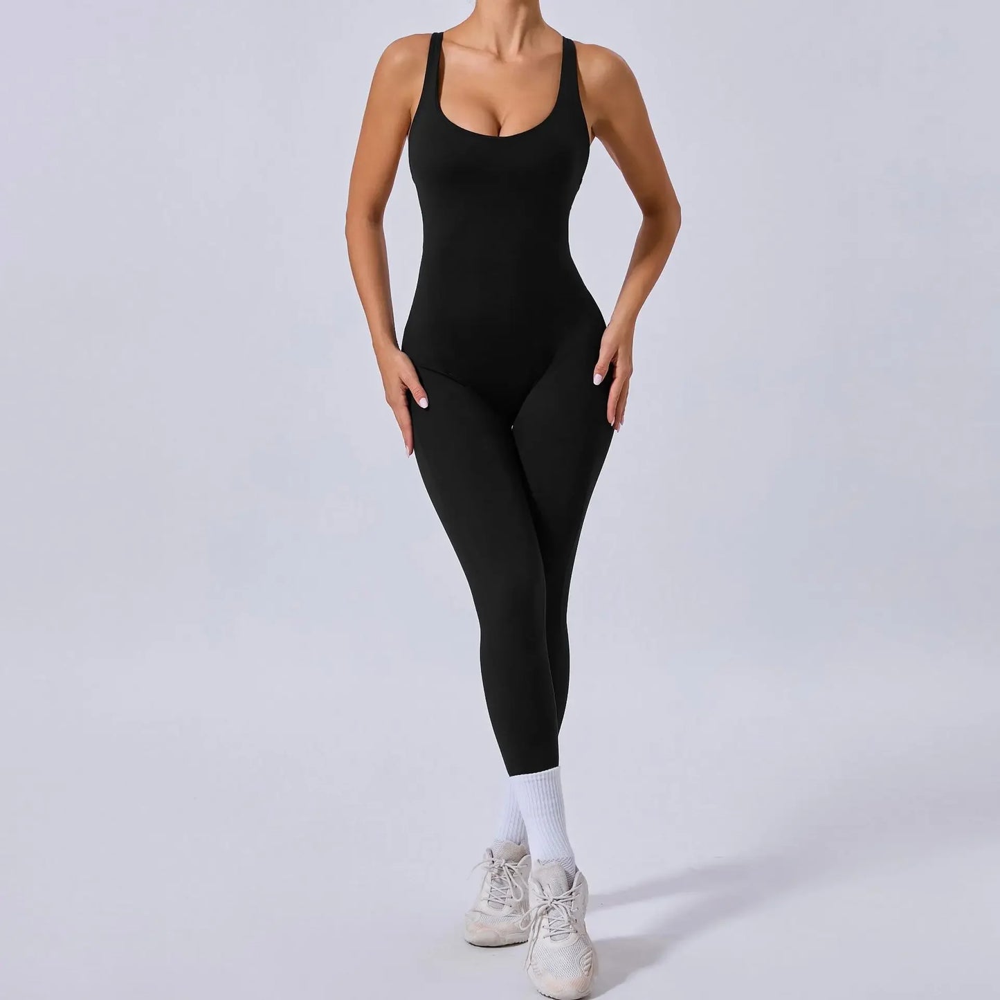 Tuta intera Sportiva Donna Rompers Pantaloni Yoga Palestra Sexy Jumpsuit Tutina