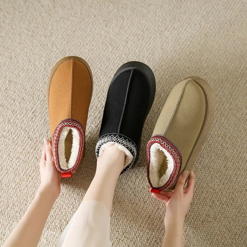Damen Hausschuhe Pantoffeln Winterschuhe Plüsch Samt Slippers Wärme Gefütterte