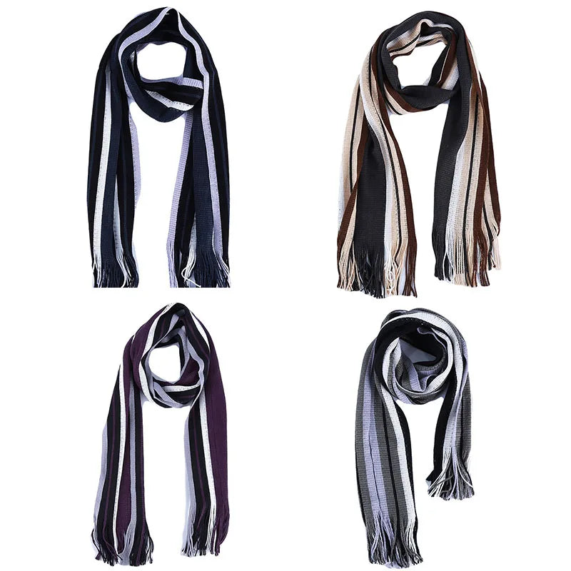 Herren Schal Winterschal Stola Schlauchschal Halstuch Wollschal Strickschal Loop