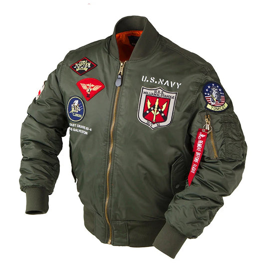 MA-1 Bomber Jacke Fliegerjacke Baseball Pilotenjacke Baseballjacke Top Gun