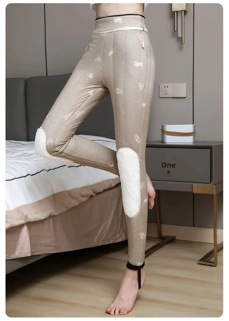 Frauen Hose Winter Leggins Warm Thermohose Innenfleece Leggings Strumpfhose