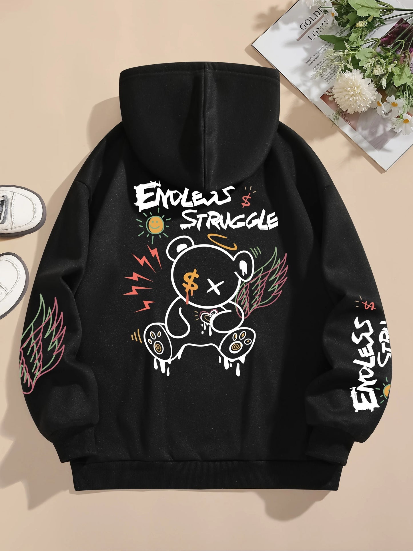 Damen Kapuzenpullover Sweatshirt Hoodie Pulli  Kapuzenpulli Streetwear Pullover