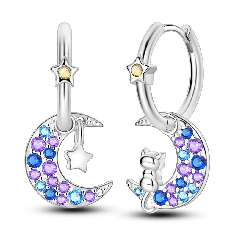 Creolen 925 Silber Ohrringe Zirkonia | Hypoallergen | Luxus Ohrstecker Geschenk