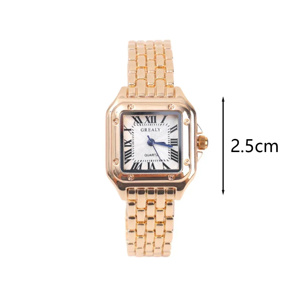 Damen Armbanduhr Quarzuhr Luxus Quartz Armband Uhr Chronograph Business Damenuhr
