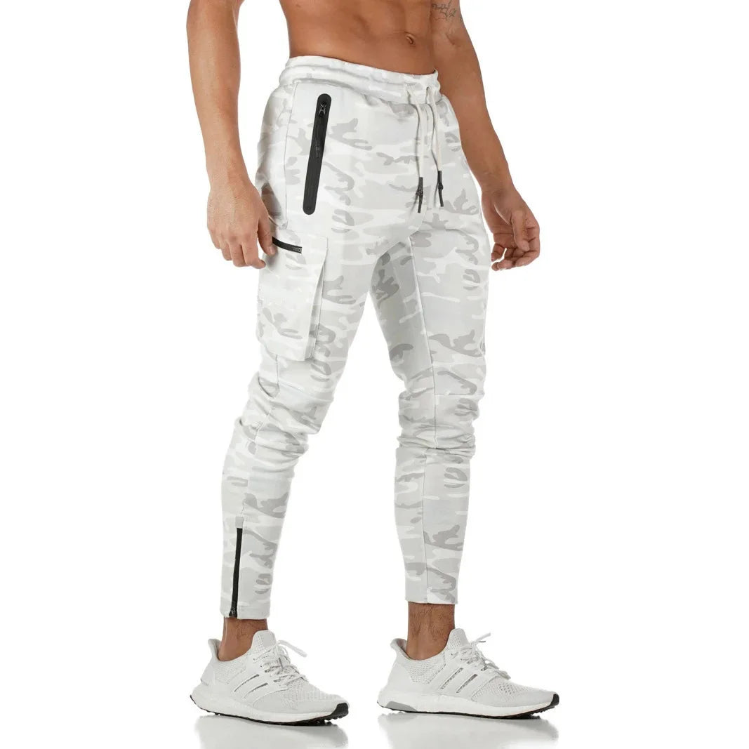 Herren Sporthose Jogger Jogginghose Sweatpants Trainingshose Cargo Hose mit Zip