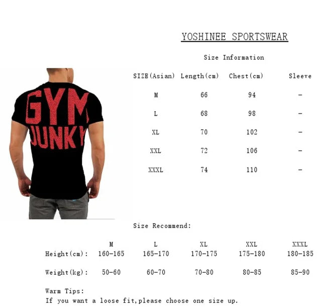 Männer Mode T Shirt Männer Tops Sommer Fitness Bodybuilding Kleidung Muscle Männlichen Shirts Baumwolle Slim Fit Tees