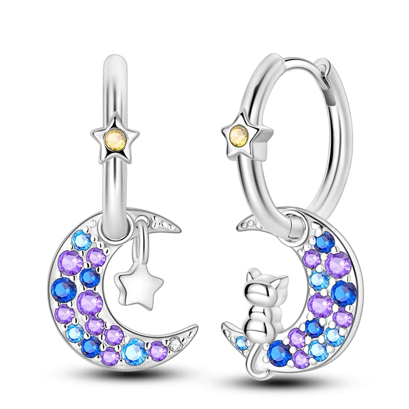 Creole Argento 925 Sterling Zirconi | Orecchini Eleganti Ipoallergenici Regalo