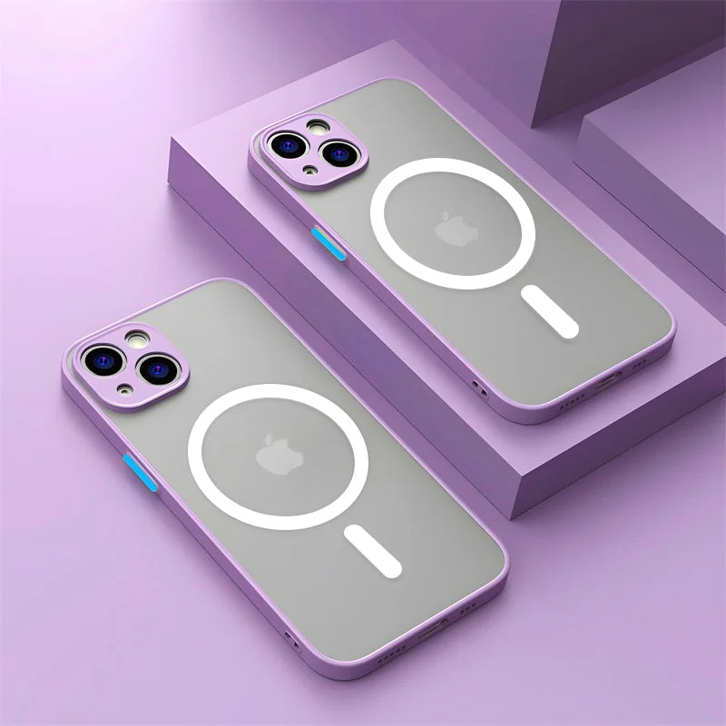 Custodia Cover Magsafe cellulare per iPhone 13 14 15 16 pro max Silicone Bumper