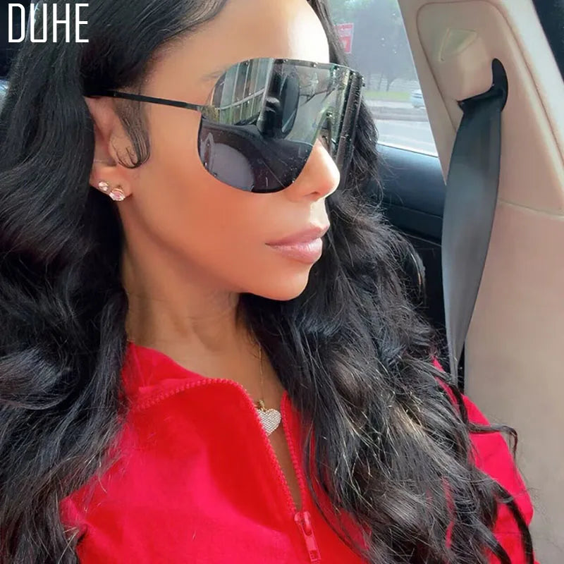 Damen Sonnenbrille Designer Luxus Brille Quadratische Übergröße Gläser Vintage