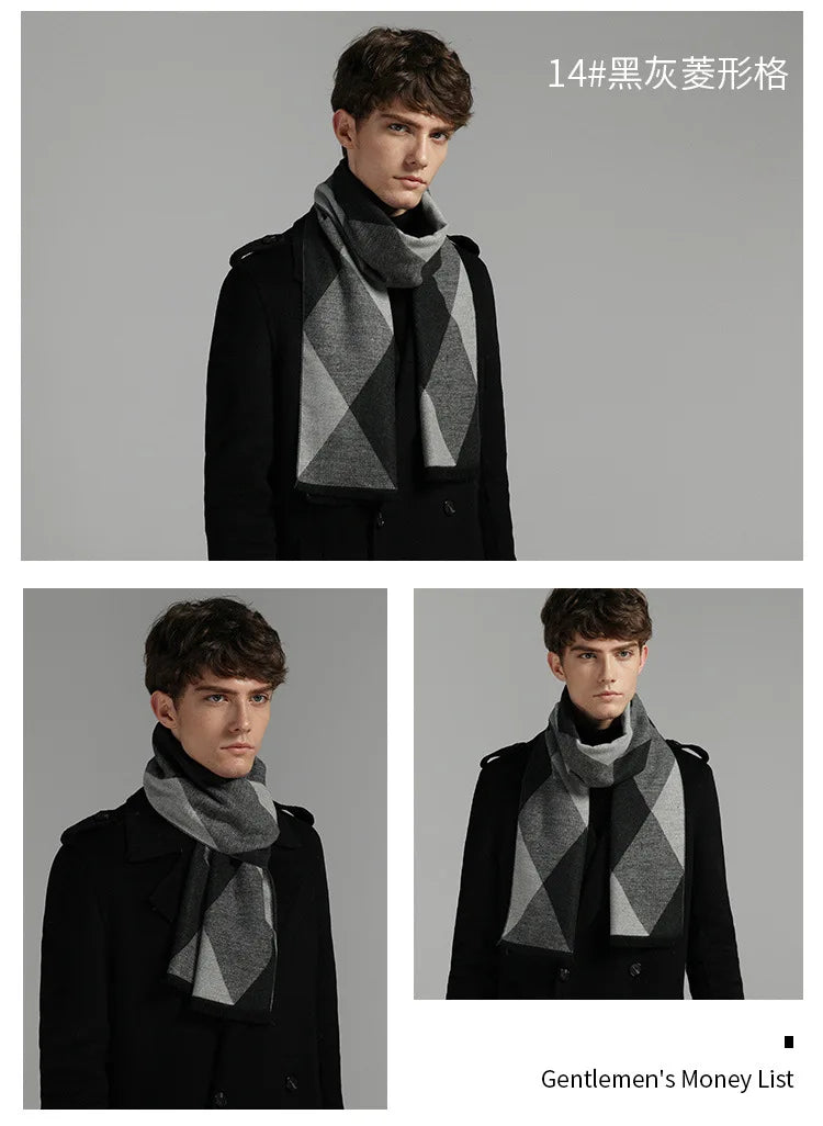 Herren Schal Winterschal Stola Schlauchschal Halstuch Wollschal Strickschal Loop