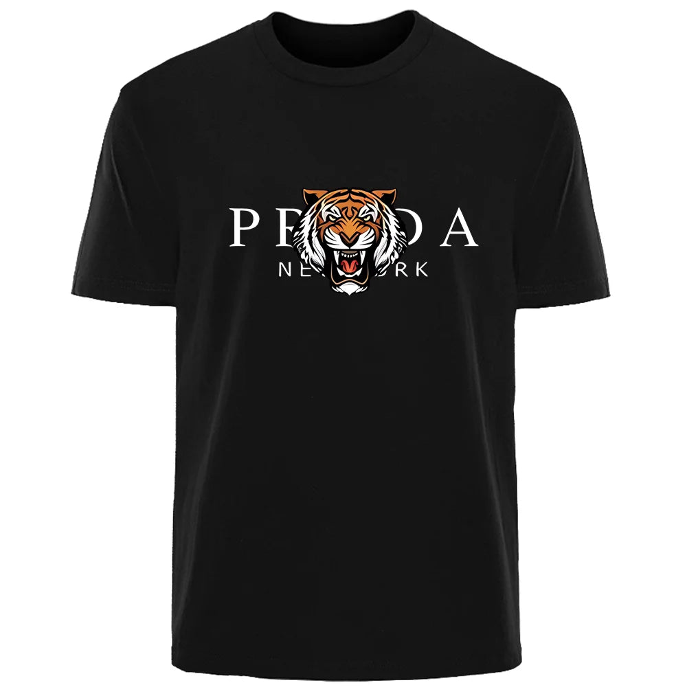Männer T-Shirt Tiger Herrenmode Shirts Hemden Streetwear 100% Baumwolle Tank Top