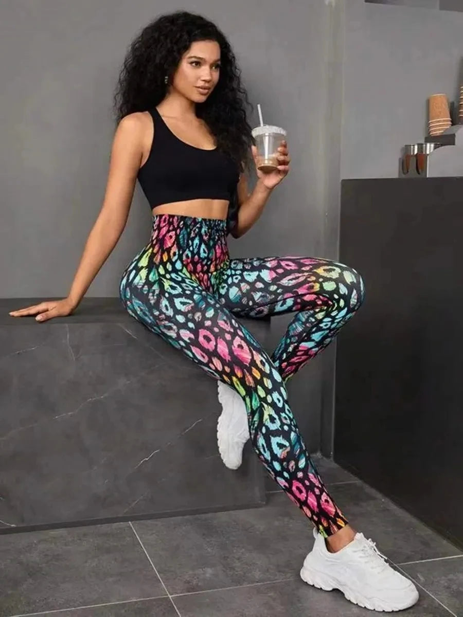 Yoga Leggings Push Up Damen Sport Hose Fitness Gym Stretch Leggins Jogginghose