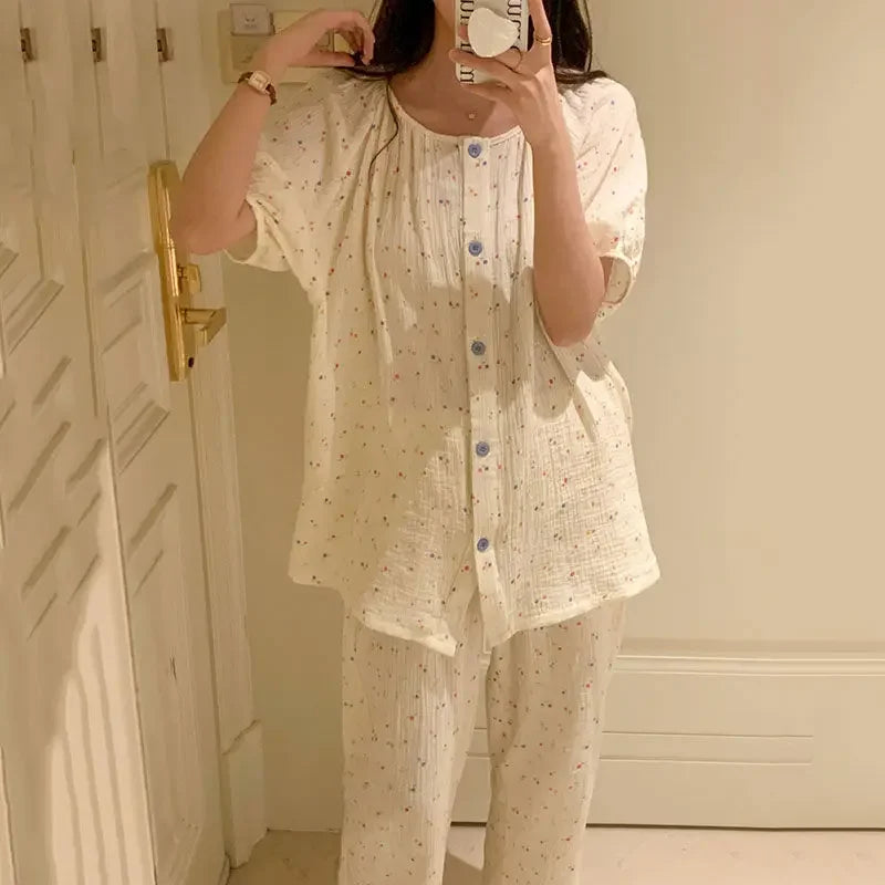 Pigiami da donna | L'intimo per la notte Camicia Completo da Casa in due pezzi
