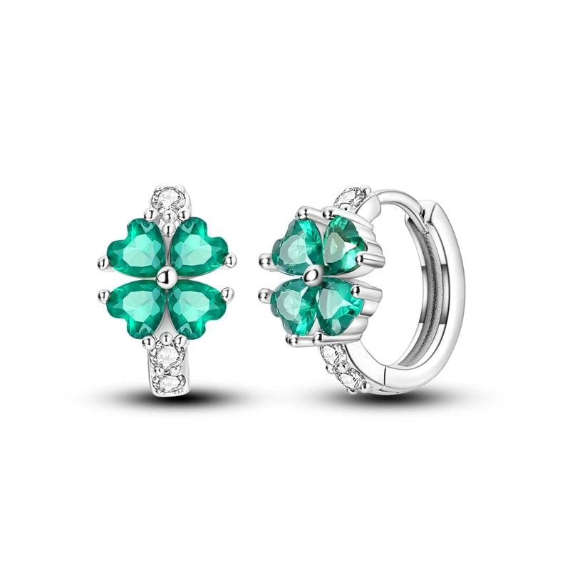 Orecchini a Cerchio in Argento 925 Sterling con Zirconi | Creole Brillantini