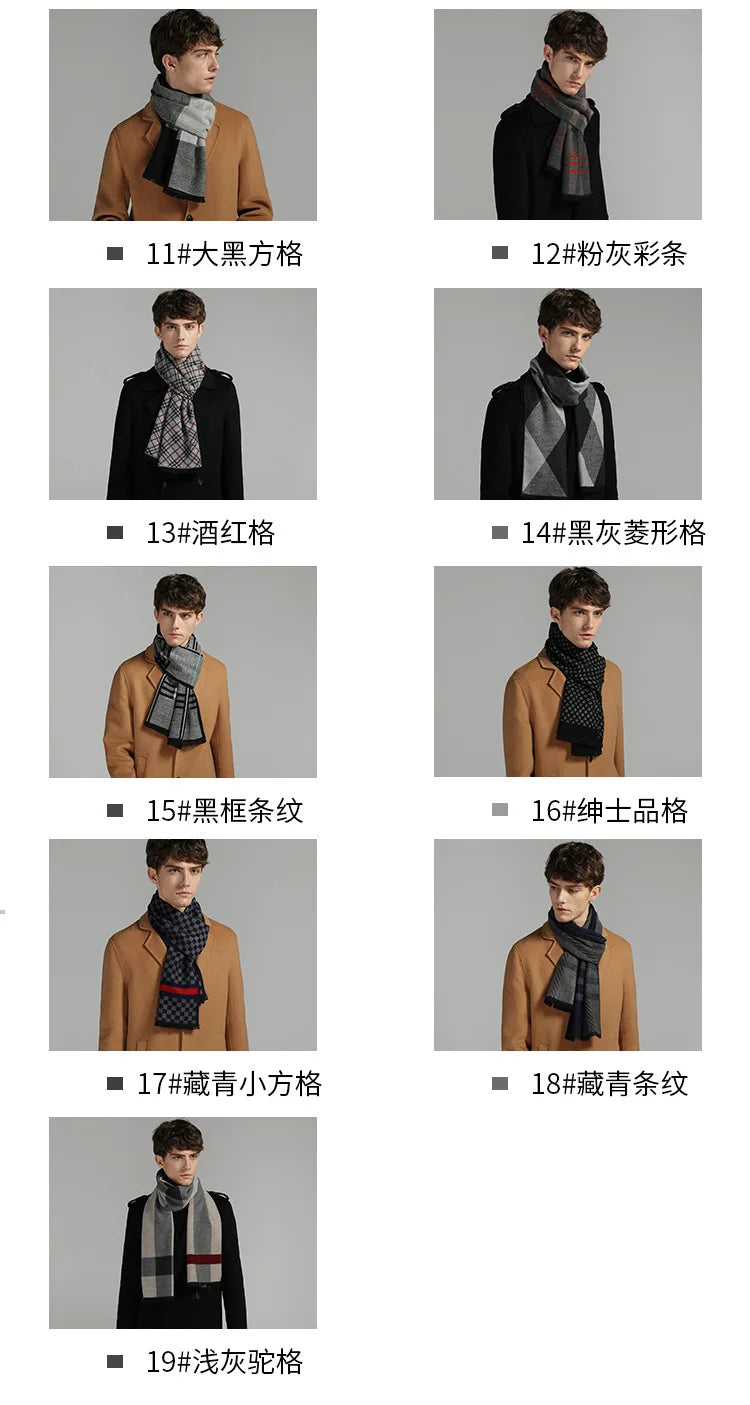 Herren Schal Winterschal Stola Schlauchschal Halstuch Wollschal Strickschal Loop