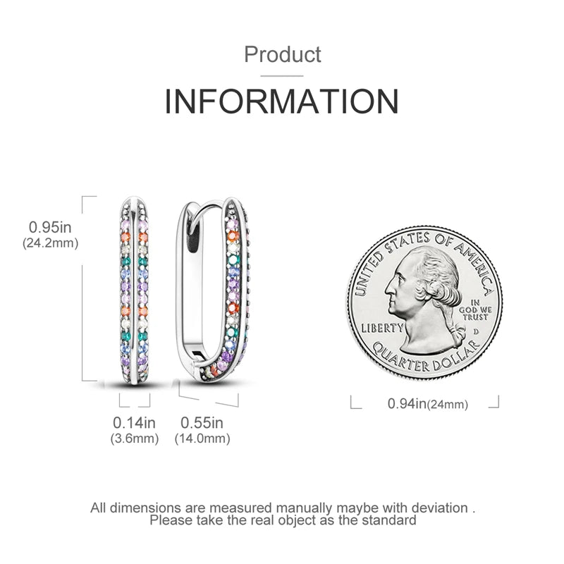 Funkelnde 925er Silber Creolen m. Zirkonia | Luxus-Qualität | Trend Ohrringe