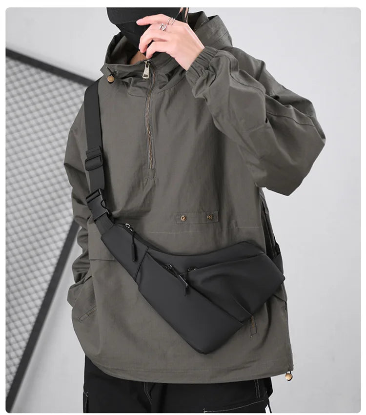 Borsa da petto Zaino Monospalla Marsupio Per Uomo Borsello Moto Fondina