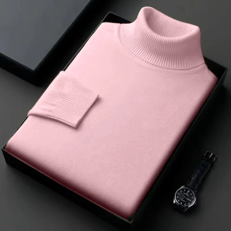 Herren Rollkragen Pullover Sweatshirt Leichter Pulli Sweater Shirt Langarmshirt