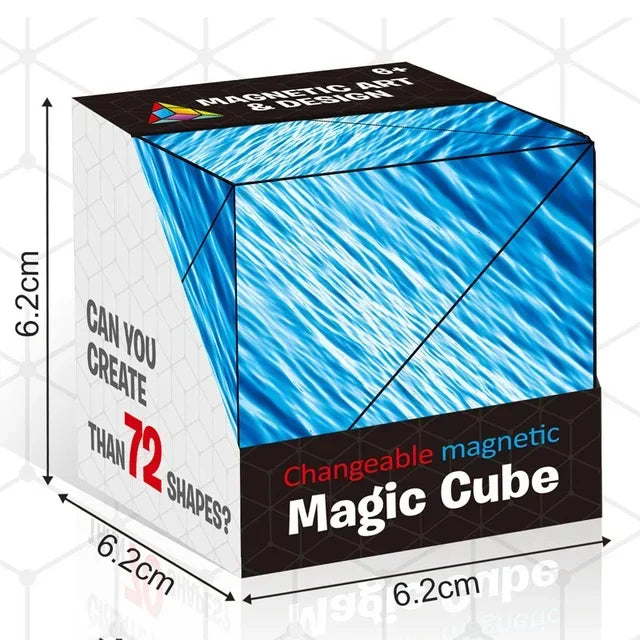 Zauberwürfel Anti Stress Spielzeug magnetischer 3D Drehwürfel Magischer Würfel