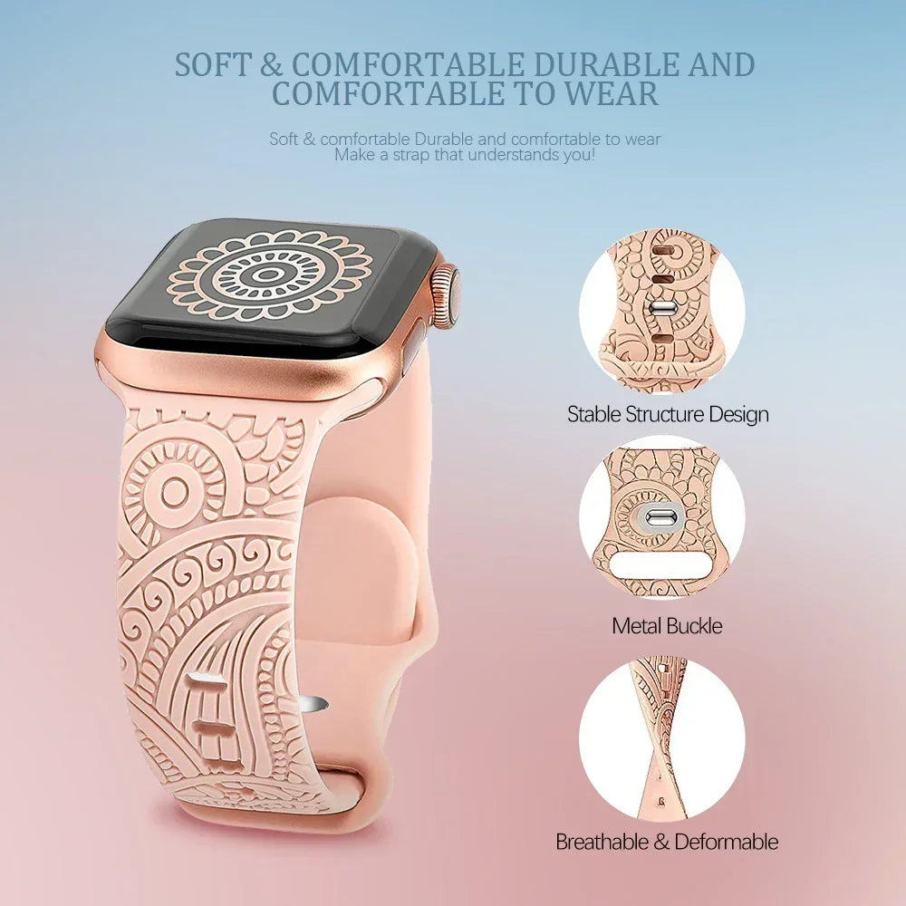 Sport Armband für Apple Watch Series 9 8 7 6 5 4 3 SE Ultra Silikon Band iWatch