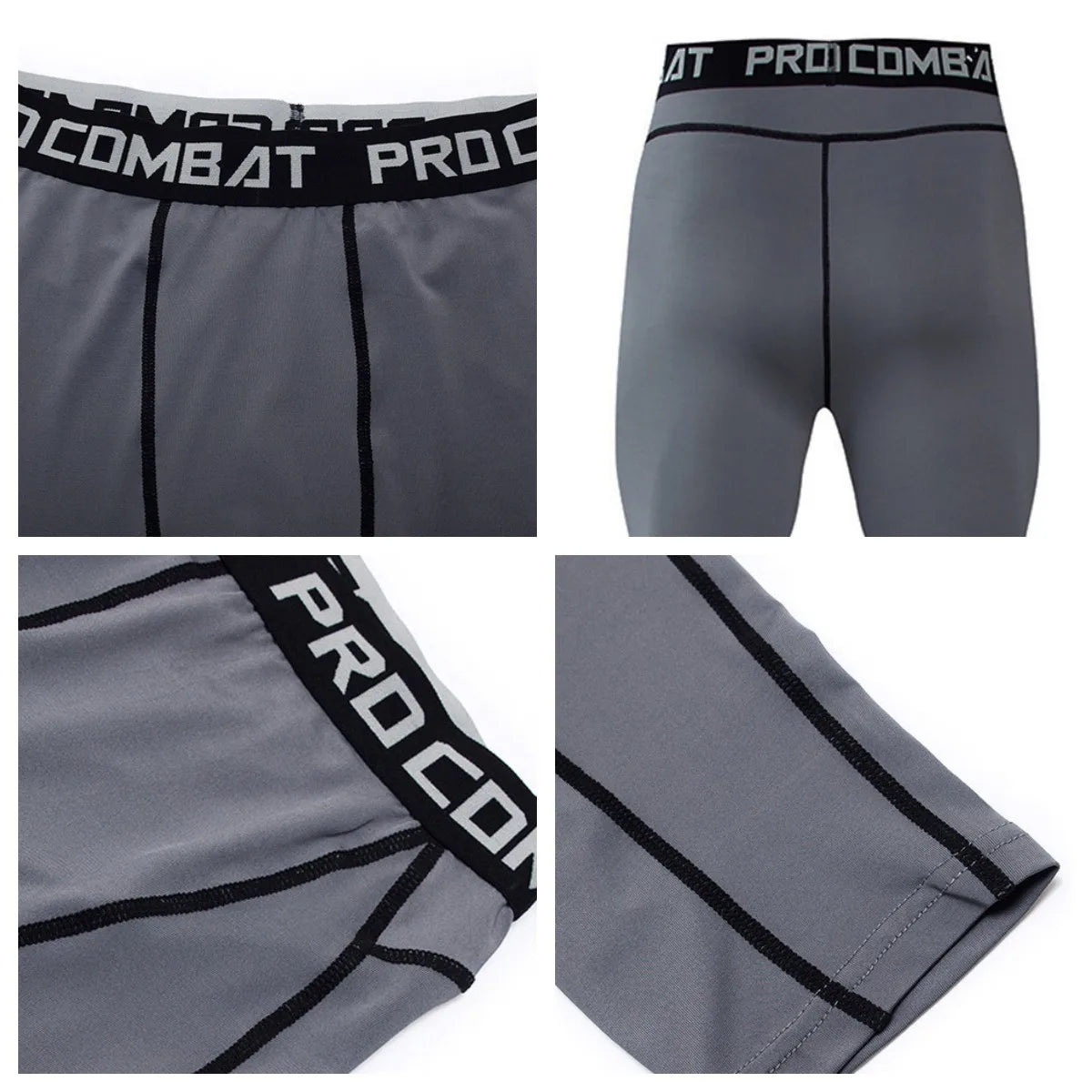Pantaloni a Compressione da Uomo Leggings Calcio Corsa Palestra Leggins Calza