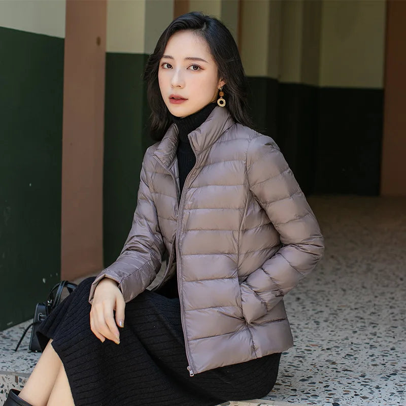 Damen Daunenjacke leichte & wetterfeste Steppjacke Stepp Jacke Übergangsjacke