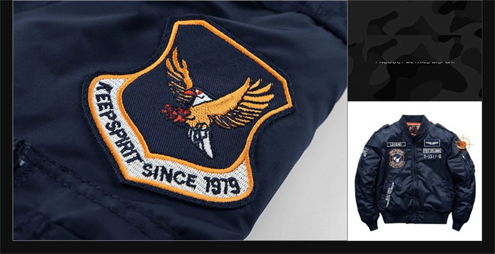MA-1 Bomber Jacke Fliegerjacke Baseball Pilotenjacke Baseballjacke Air Force