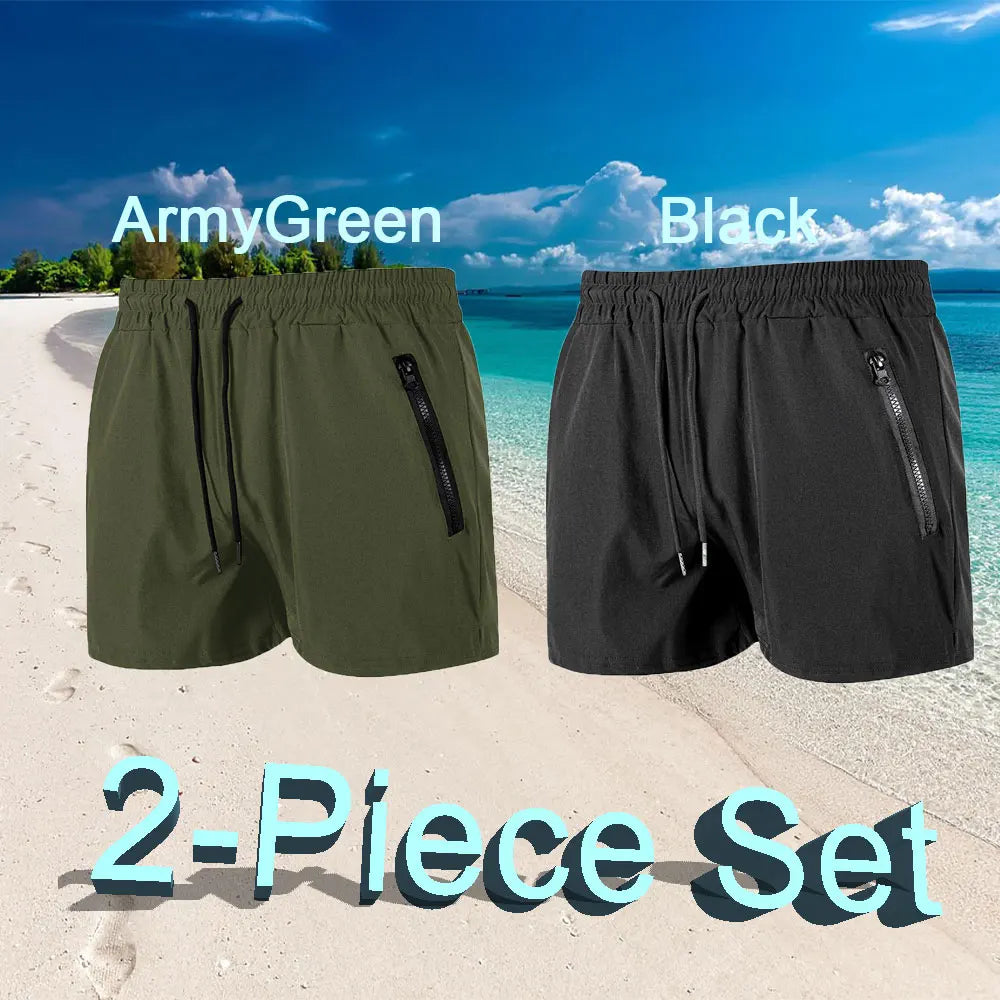 Herren Badeshorts Einfarbig Schnelltrocknend Boardshorts Strand Sport Fitness