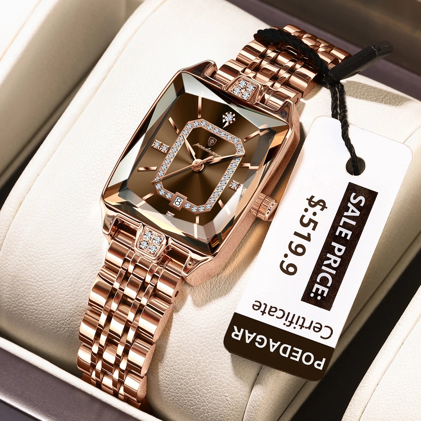 Orologio da Polso Donna Quarzo Quadrante Acciaio Inossidabile Classico Elegante