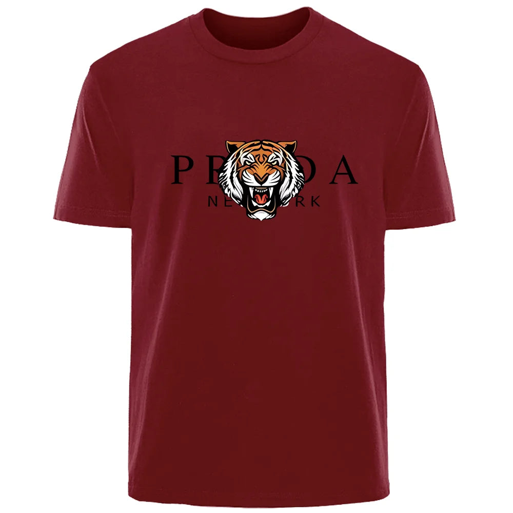 Männer T-Shirt Tiger Herrenmode Shirts Hemden Streetwear 100% Baumwolle Tank Top
