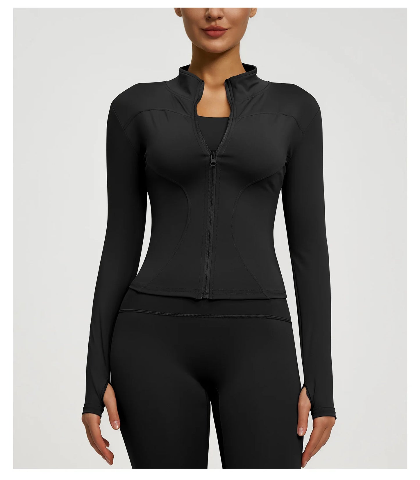 Damen kurze Sportjacke Sweatshirt Fitness Gym Jacke Yogajacke Yoga Sportswear