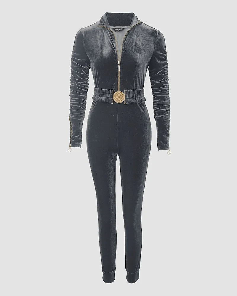 Damen Fashion Hose Latzhose Schlaghose Flare Trägerhose Samt Overalls Jumpsuits