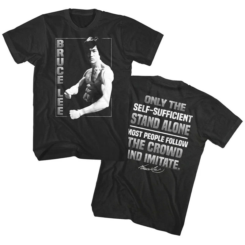 Herren Fashion Vintage Jeet Kune Do Kung Fu T-Shirt Rundhals Unisex Streetwear