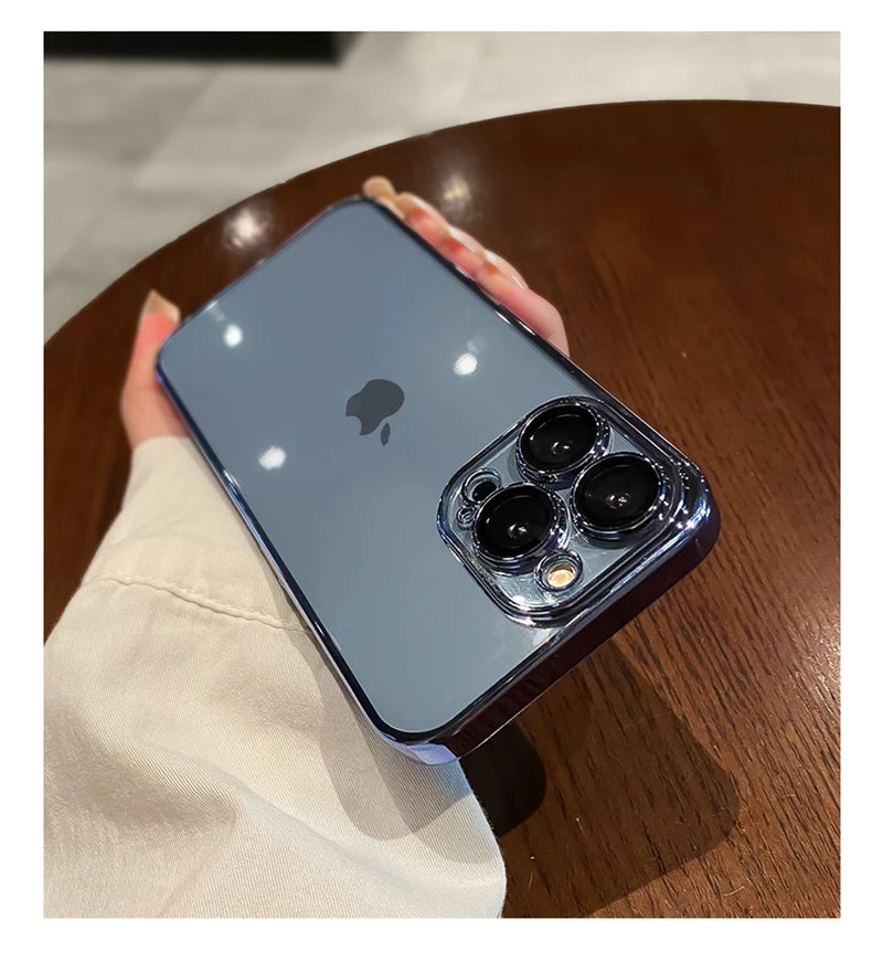 Klare Hülle IPhone 13 14 15 Pro Max Handy Case Tasche Cove Schutzhülle Silikon