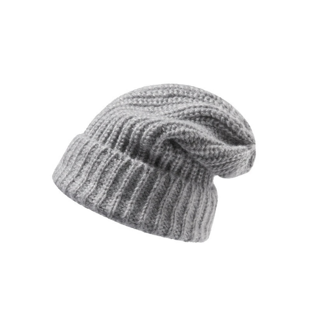 Winter Gestrickte frauen Hüte Schloss Temperatur Warme Unisex Caps Haut-freundliche Weiche Großen Kopf Woolen Beanie Kleidung Zubehör