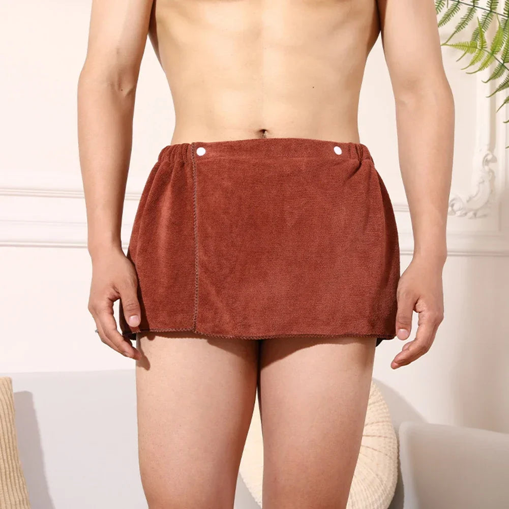 Saunatuch Herren Handtuch Saunakilt Sarong Kilt Wellness Sauna Tuch mit Tasche