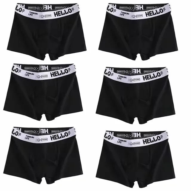6er Pack Herren Boxershorts Unterhosen Basic Unterwäsche Boxer Shorts