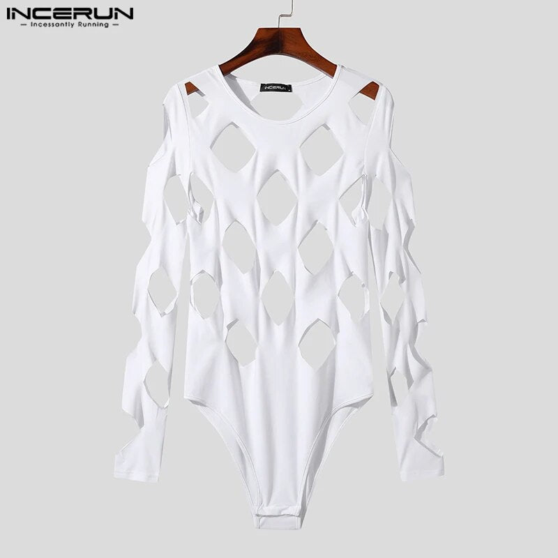 Fetisch Fashion Männer Sexy Bodysuits Herren Body Shirts Hemd Transparent Club