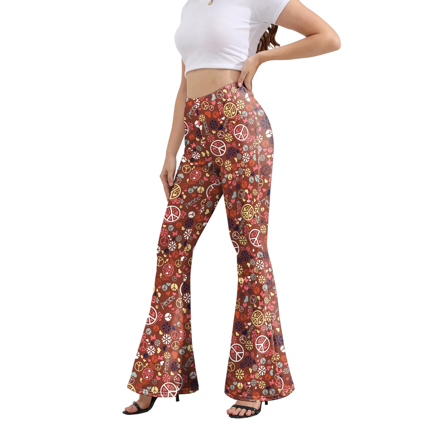 Pantaloni Yoga donna a gamba larga Leggins Svasati Sportivi Fitness Tuta Retro