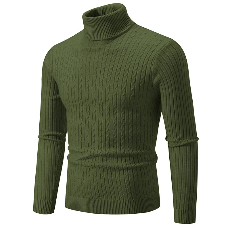 Herren Rollkragen Pullover Sweatshirt Pulli Zipper Sweater Shirt Langarmshirt