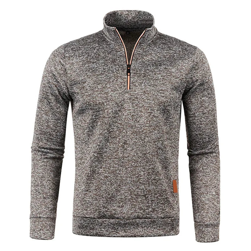Herren Pullover Sweatshirt Troyer Pulli Sweater Stehkragen Zipper Langarmpulli