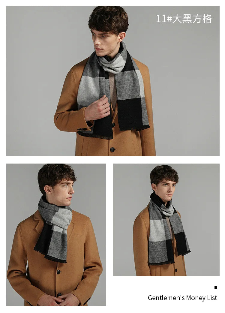 Herren Schal Winterschal Stola Schlauchschal Halstuch Wollschal Strickschal Loop
