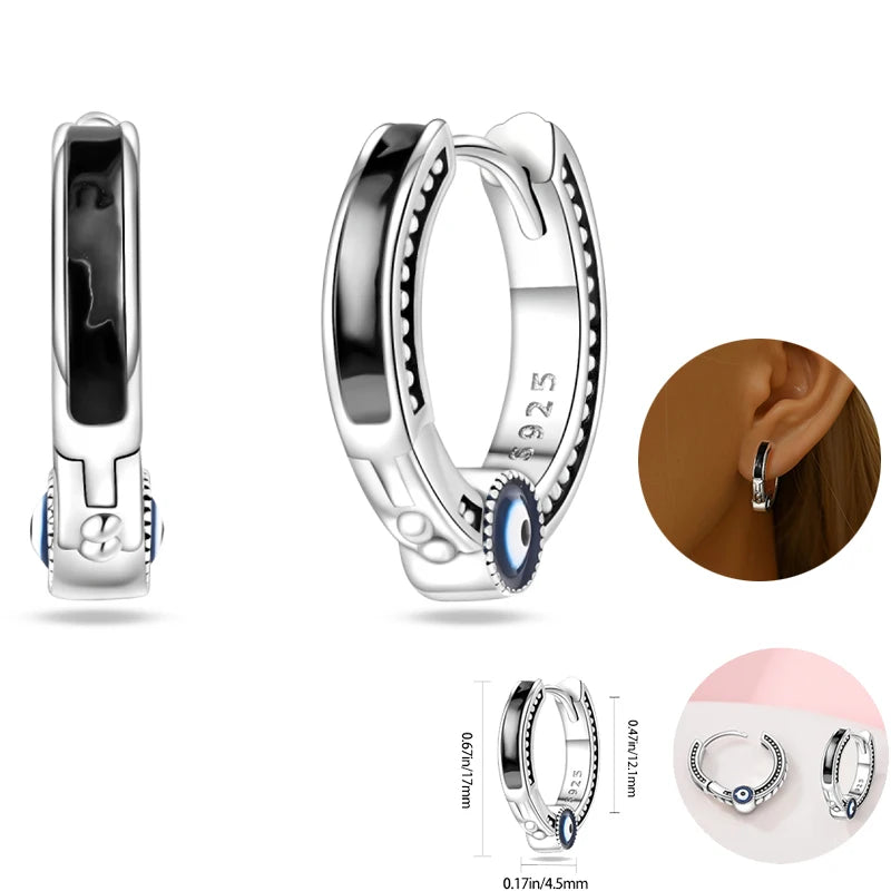 Creolen 925 Silber Ohrringe Zirkonia | Hypoallergen | Luxus Ohrstecker Geschenk